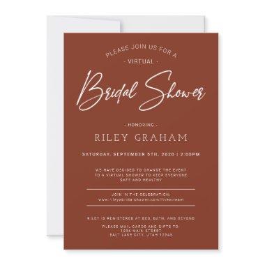 Minimalist Virtual Bridal Shower Invitations