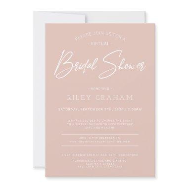 Minimalist Virtual Bridal Shower Invitations