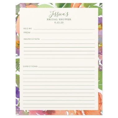 Minimalist Watercolor Floral  Recipes