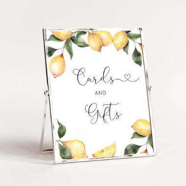Minimalist watercolor lemons Invitations and gifts Poster