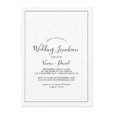 Minimalist Wedding Luncheon Invitations