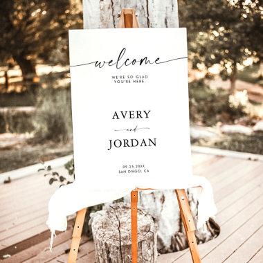 Minimalist Wedding Welcome Sign | 16x20" Welcome