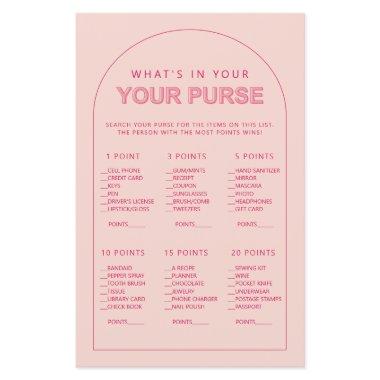 Minimalist what's in your purse  game