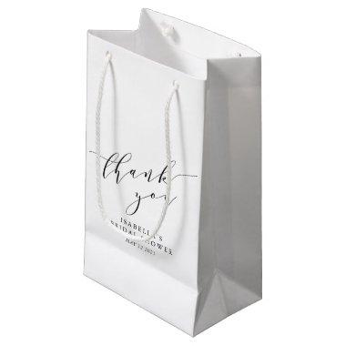 Minimalist White Black  Thank You Small Gift Bag