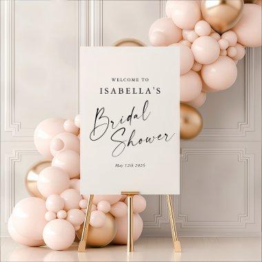 Minimalist White Chic Custom  Welcome Foam Board