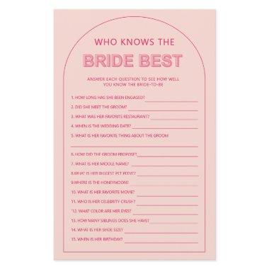 Minimalist who knows the bride best bridal shower