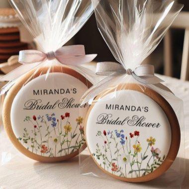 Minimalist Wildflower  Return Sugar Cookie