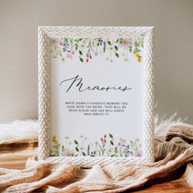 Minimalist wildflowers memories with the bride poster