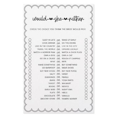 Minimalist would she rather  game fly flyer