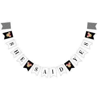 Minnie Mouse  | She Said Yes Bunting Flags
