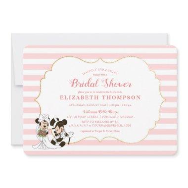 Minnie Mouse Gold & Pink Striped