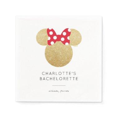 Minnie Mouse | Gold & Red Bachelorette Napkins