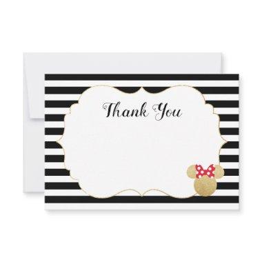 Minnie Mouse Gold Striped  Thank You