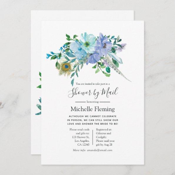 Mint and Blue Boho Baby or Bridal Shower by Mail Invitations