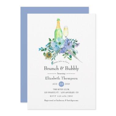 Mint and Blue Boho Brunch and Bubbly