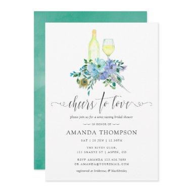 Mint and Blue Boho Wine Tasting