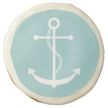 Mint Green Anchor Sugar Cookie