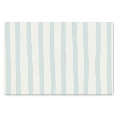 Mint Green & Ivory Cream Watercolor Stripes Modern Tissue Paper