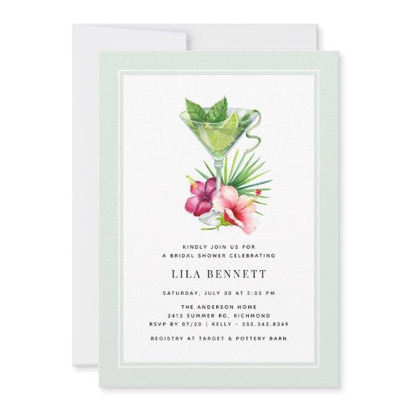 Mint Green Seafoam | Floral Cocktail