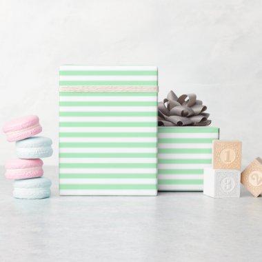 Mint Green | White Stripe Wrapping Paper