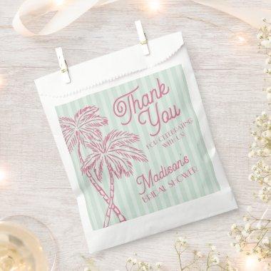 Mint Palm Spring Pastel Beach  Cookie Favor Bag