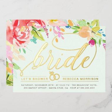 Mint | Roses & Gold Diamond Ring  Foil