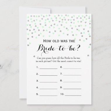 Mint Silver 2x Bridal Shower Game How Old | Advice