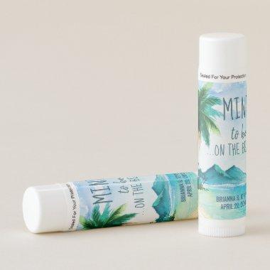 Mint to Be Personalized Beach Wedding Favor Lip Balm