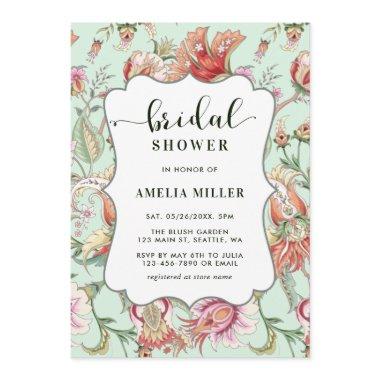 Mint | Tropical Fantasy Boho Floral Bridal Shower Invitations