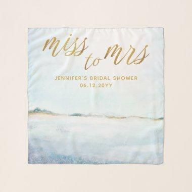 Miss Mrs Coastal Ocean Beach Scarf