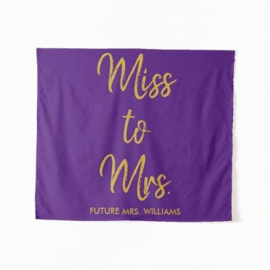 Miss to Mrs Backdrop Purple and Gold