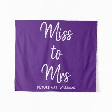Miss to Mrs Backdrop Purple & White