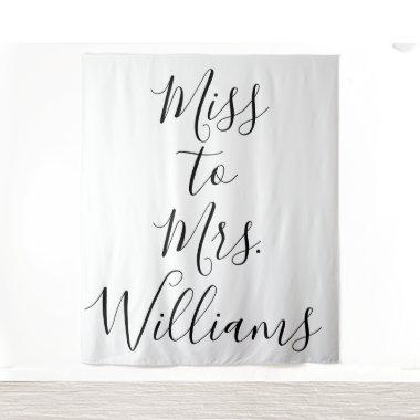 Miss to Mrs Banner Bridal Shower Backdrop