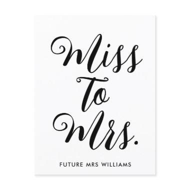 Miss to Mrs Banner Modern Bridal Shower Prop PostInvitations