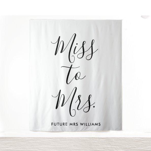 Miss to Mrs Banner Modern  Prop Tapestry