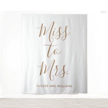 Miss to Mrs Banner Modern Bridal Shower Prop Tapestry