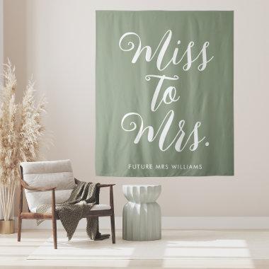 Miss to Mrs Banner Modern Bridal Shower Prop Tapestry