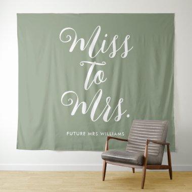 Miss to Mrs Banner Modern Bridal Shower Prop Tapestry