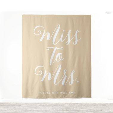 Miss to Mrs Banner Modern Bridal Shower Prop Tapestry