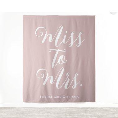 Miss to Mrs Banner Modern Bridal Shower Prop Tapestry