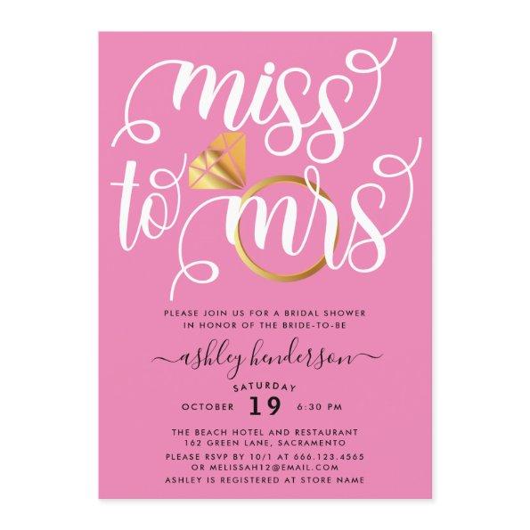 Miss To Mrs Blush Pink