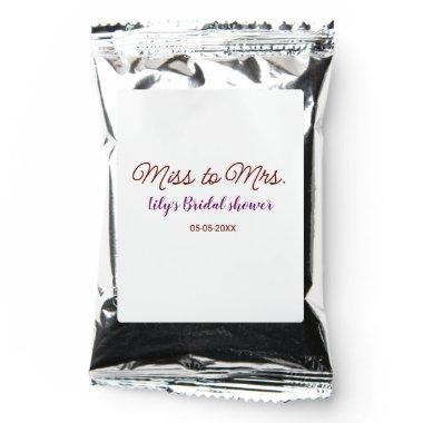 Miss to Mrs  add name date year simpl Coffee Drink Mix
