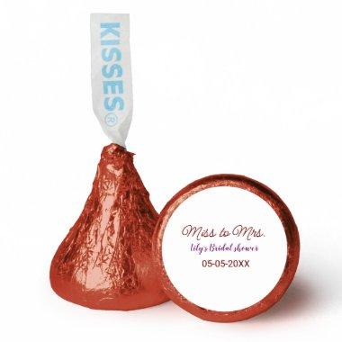 Miss to Mrs  add name date year simpl Hershey®'s Kisses®