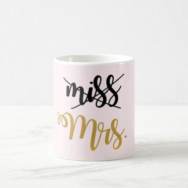 Miss to Mrs bridal shower coffee mug
