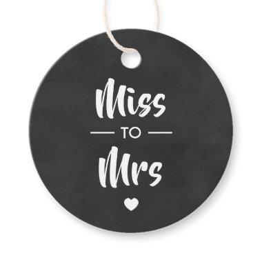 Miss to Mrs Bridal Shower Gift Tag, Chalkboard Favor Tags