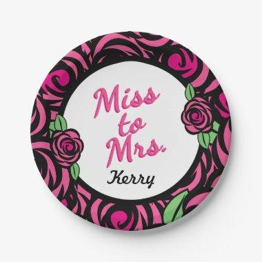Miss to Mrs, Bridal Shower Paper Plate