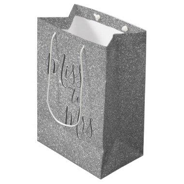 Miss to Mrs  Party Silver Sparkle Medium Gift Bag