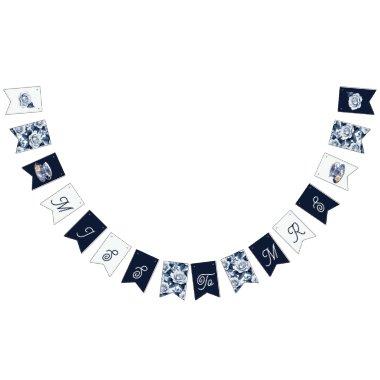 Miss to Mrs.  Something Blue Bunting Flags