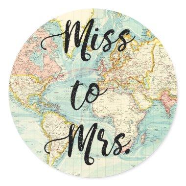 Miss to Mrs  Sticker Envelope Seal