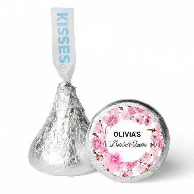 Miss to Mrs Bridal Shower Watercolor Pink Flora Hershey®'s Kisses®